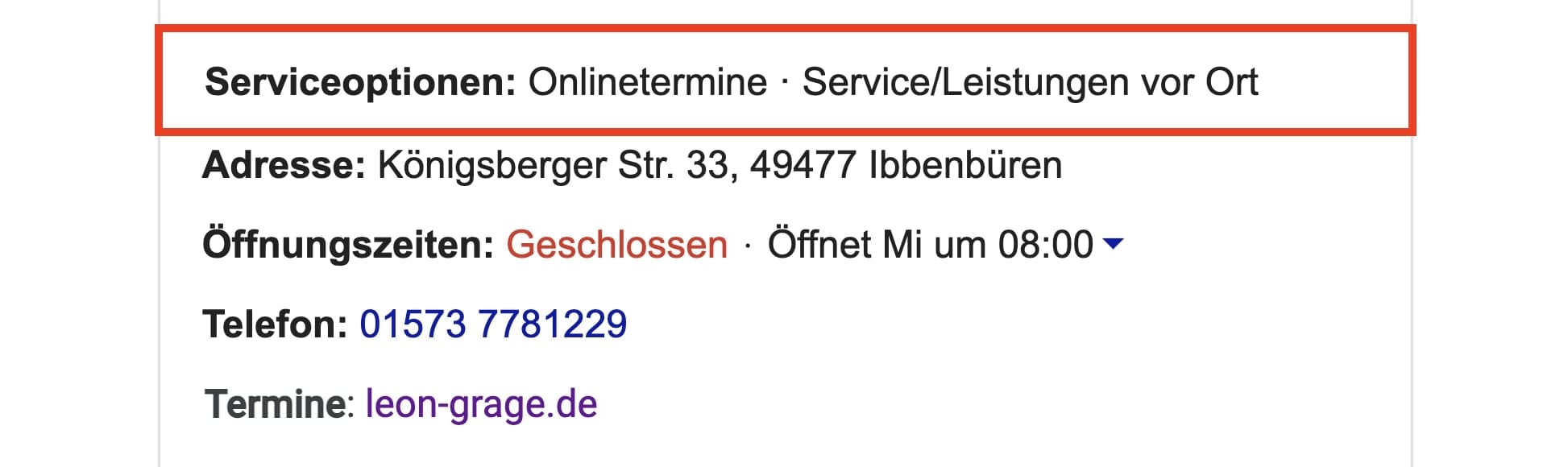 Google My Business Attribute